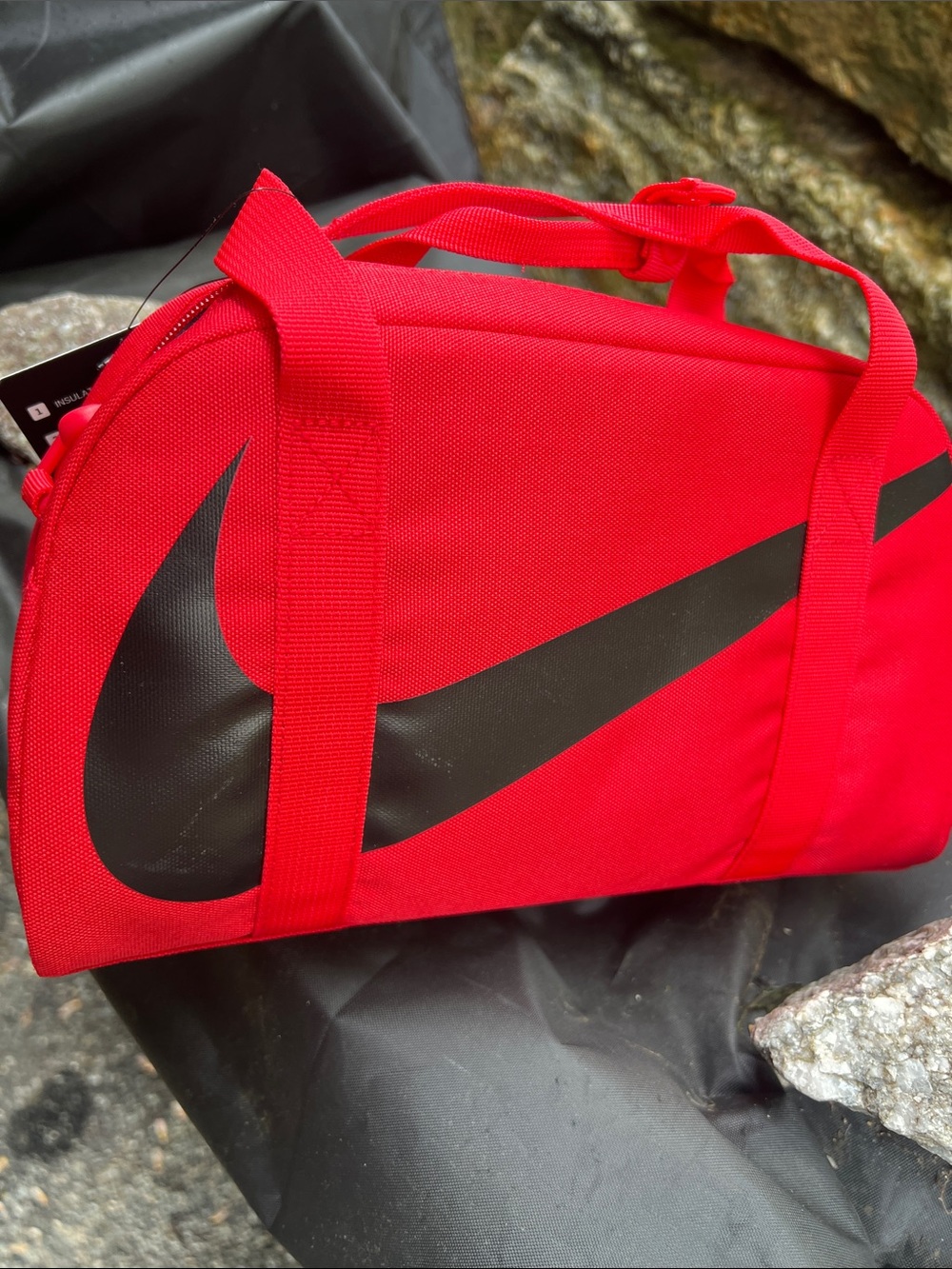 Nike Red Duffel with Black Swoosh Accent